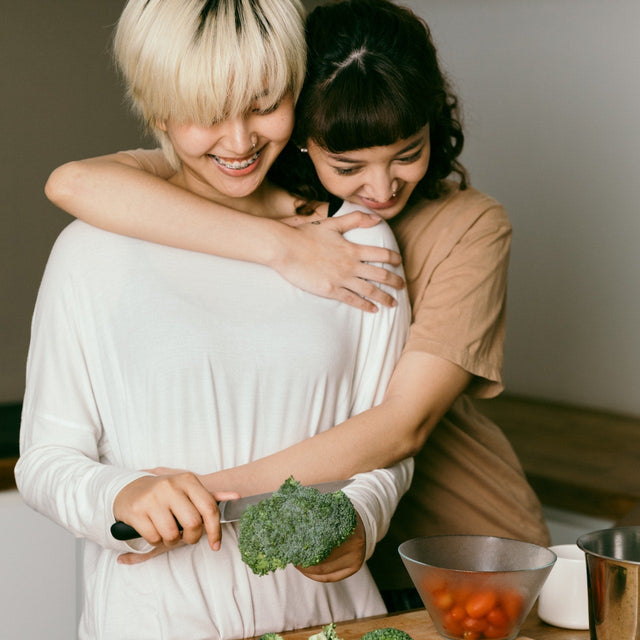Women Making Meal Happy Healthy