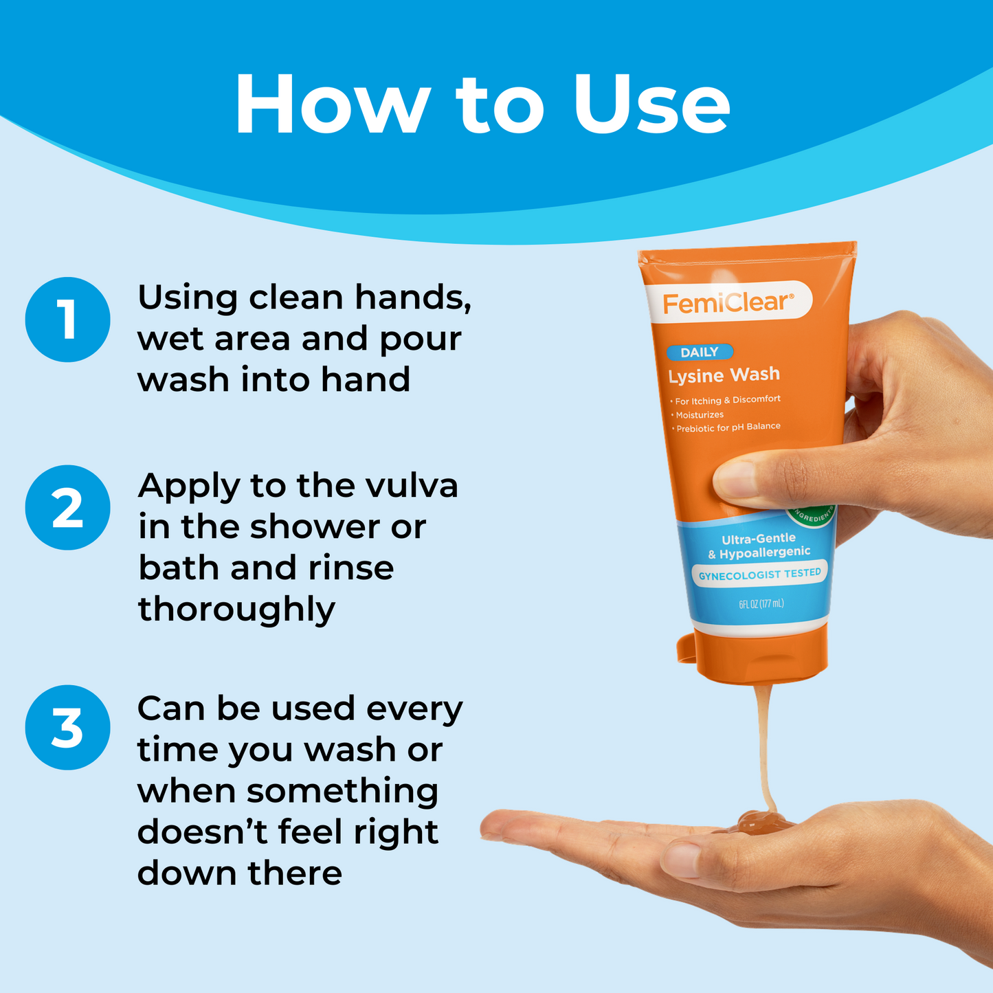 Ultra-Gentle Feminine Wash with Lysine