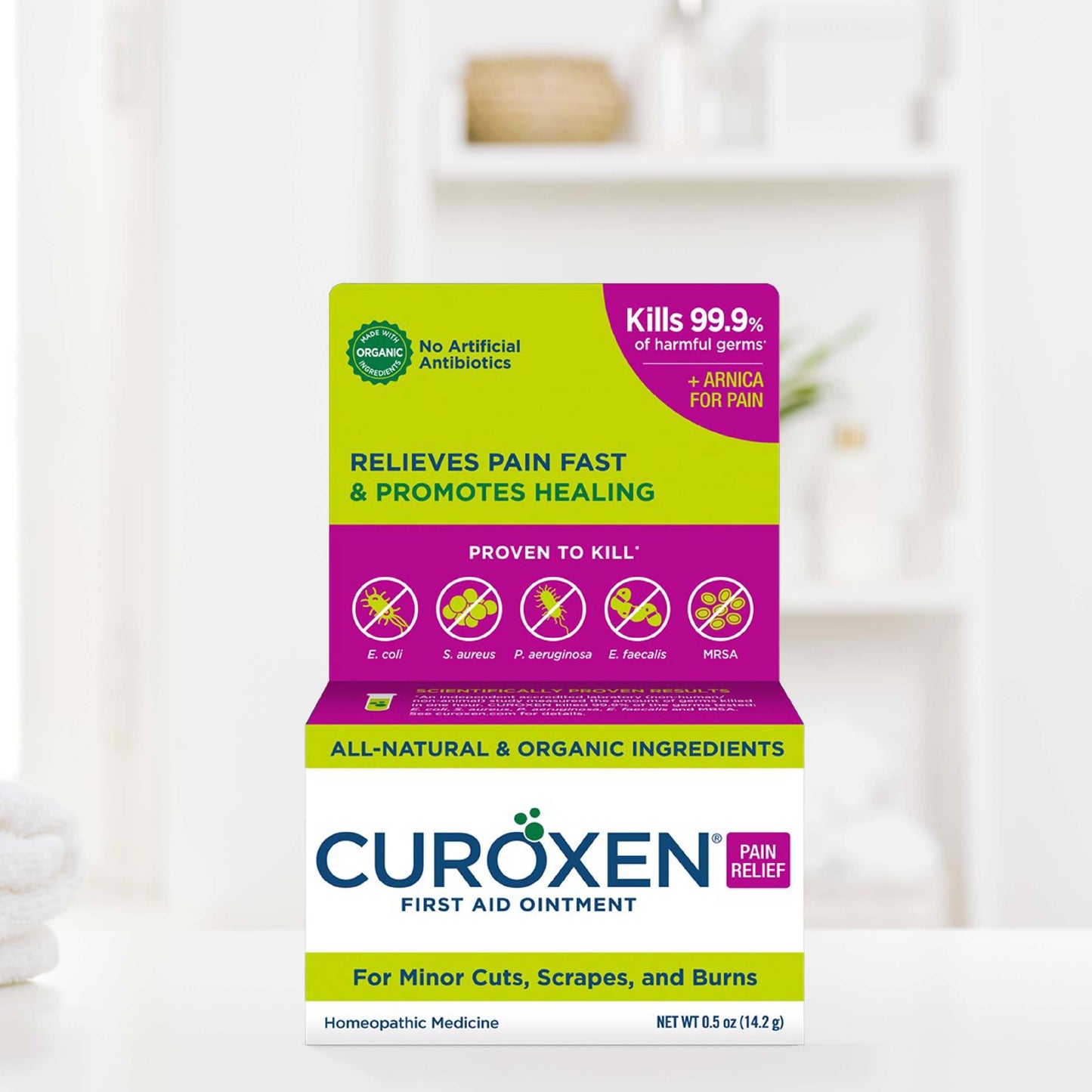 Curoxen First Aid Ointment: Relieves pain fast and promotes healing.