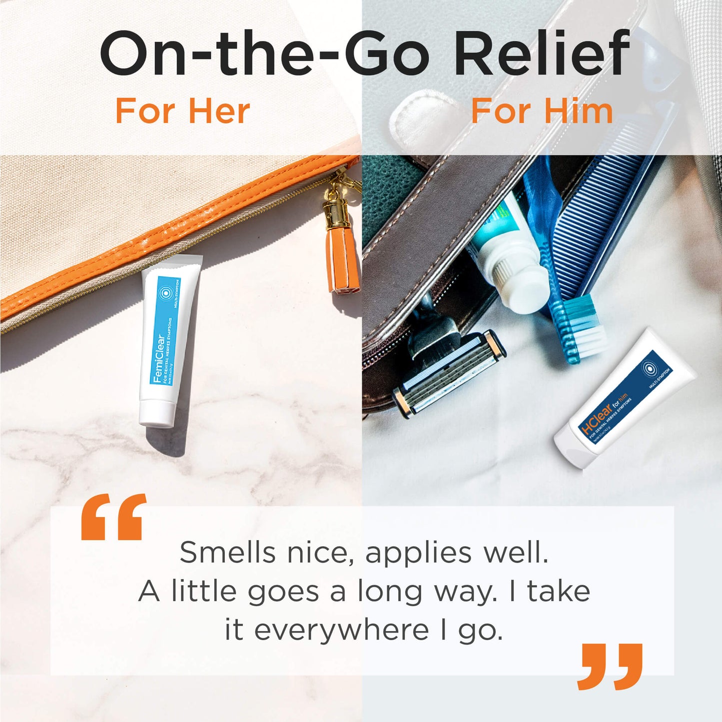 His & Hers Genital Herpes Symptom Relief + Daily Support Kit