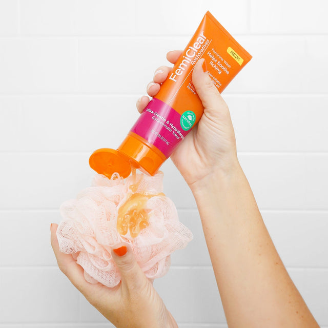 FemiClear Feminine Wash in Shower