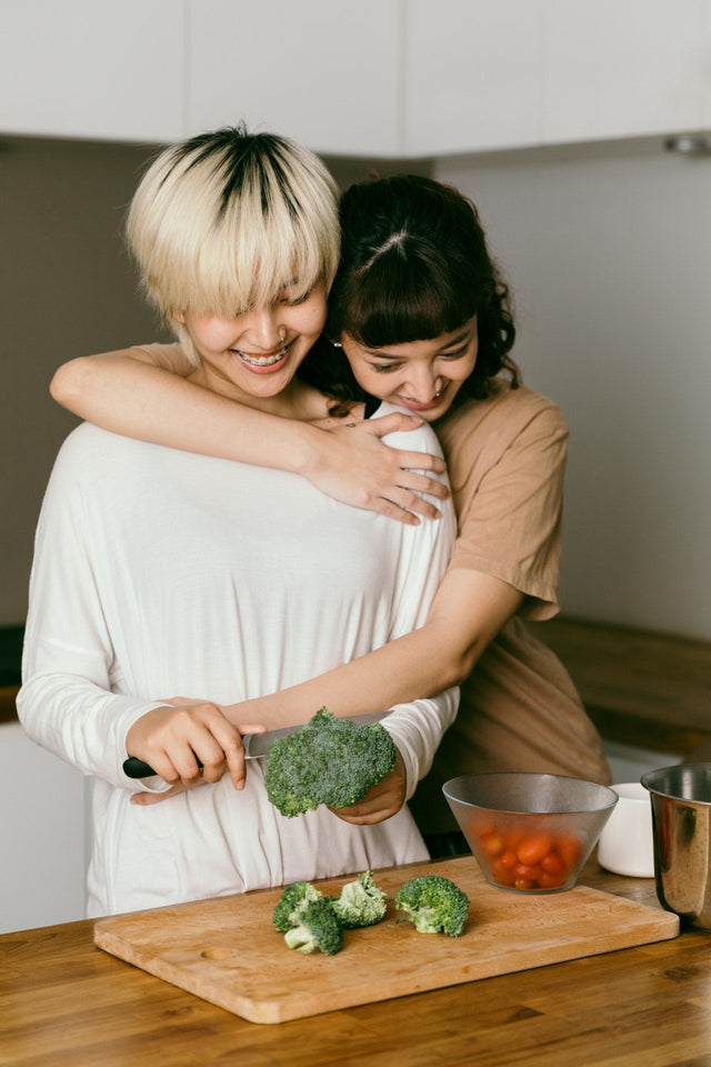 Women Making Meal Happy Healthy
