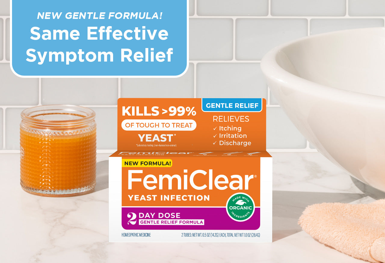 New gentle formula! Same effective symptom relief.