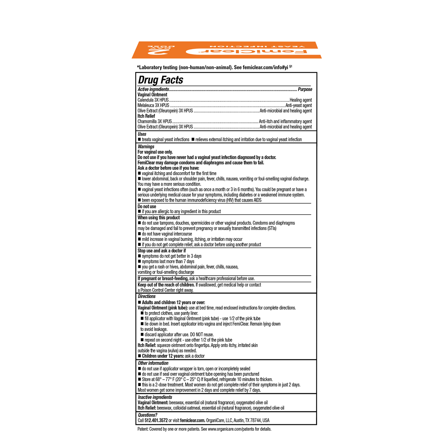 Yeast Infection + Itch Relief - 2 Day Dose | Ointment