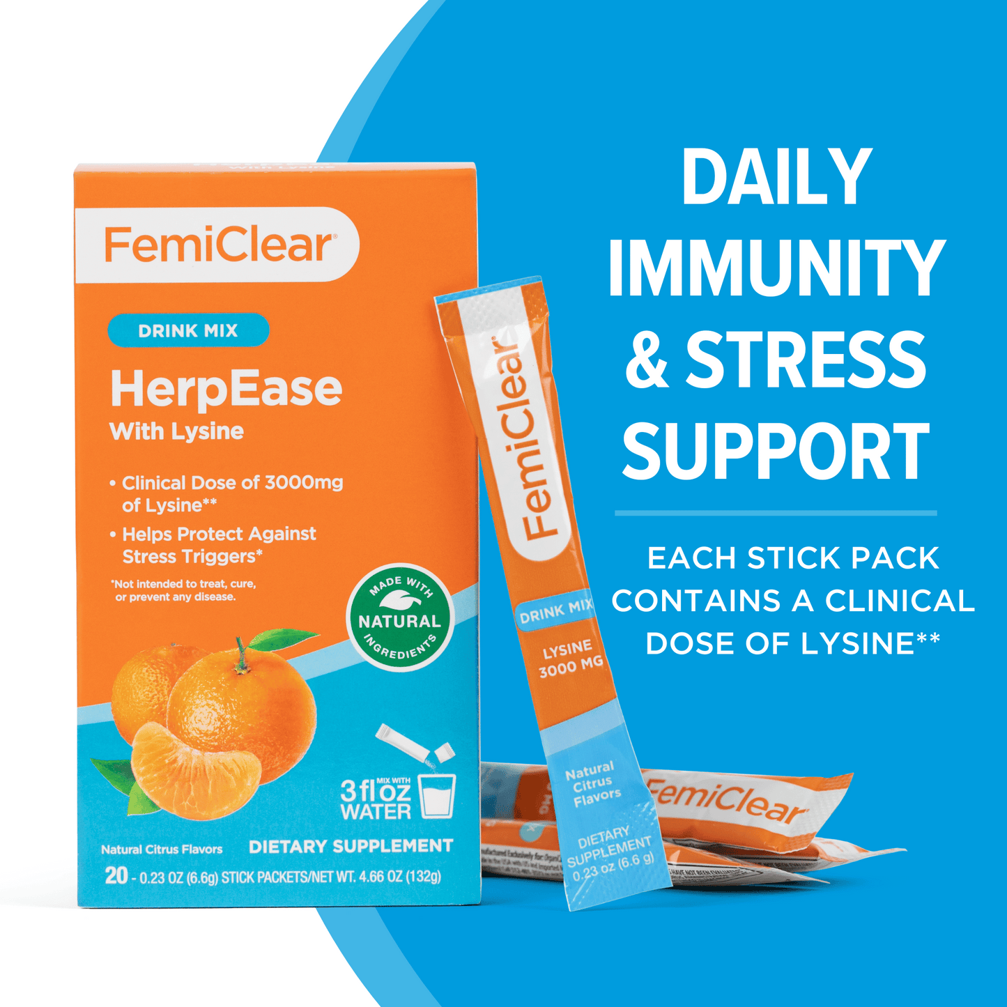 Immunity & Stress Support Drink Mix with Lysine