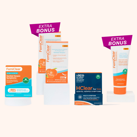 His & Hers Genital Herpes Symptom Relief + Daily Support Kit | FemiClear®