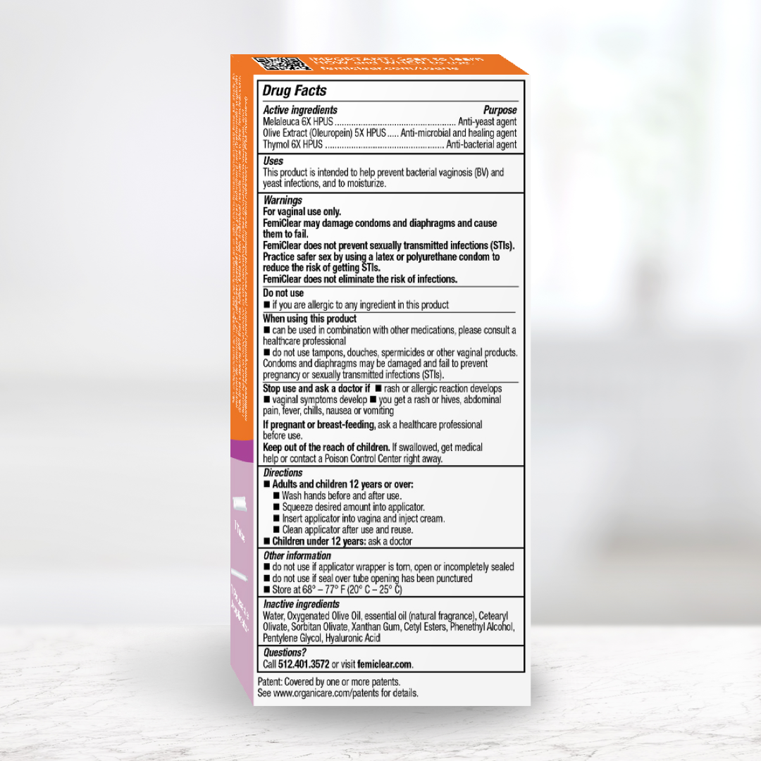 BV & Yeast Infection Protection Vaginal Cream | FemiClear