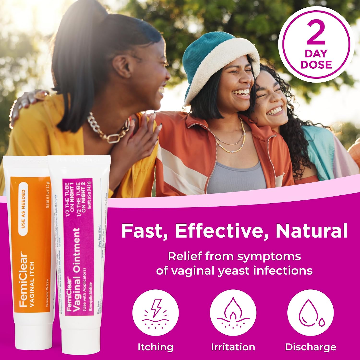 Yeast Infection + Itch Relief - 2 Day Dose | Ointment