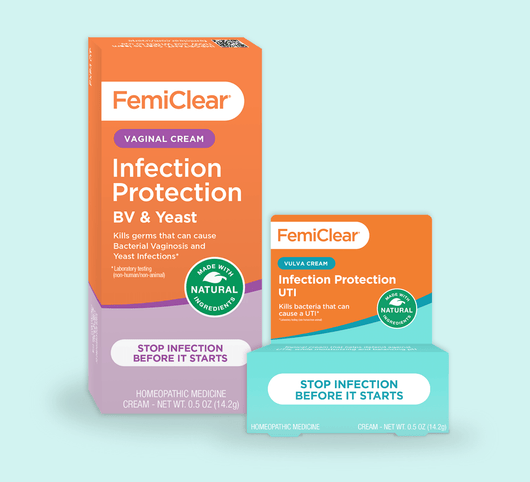 FemiClear Infection Protection Bacterial Vaginosis, BV, Yeast Infection, Urinary Tract Infection, UTI
